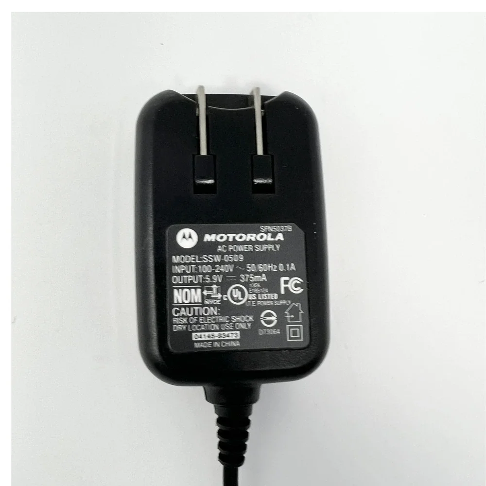 Motorola 5.9V 375mA Wall‎ Charger AC Power Supply Plug SSW 0509 Tested